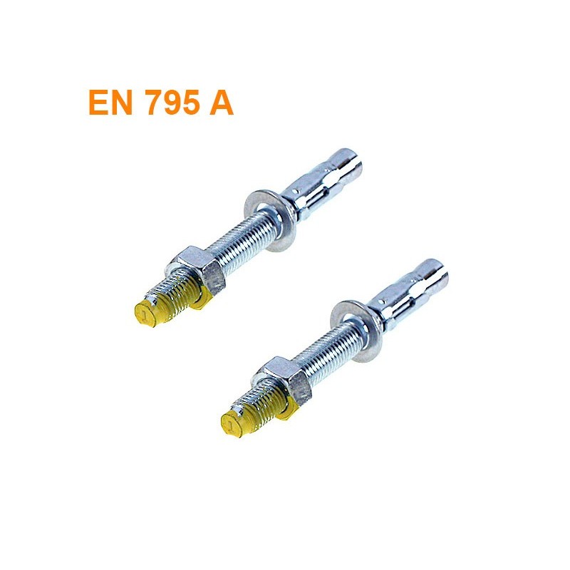 Tornillos de expansión de acero cincado de métrica 12 y 16 mm