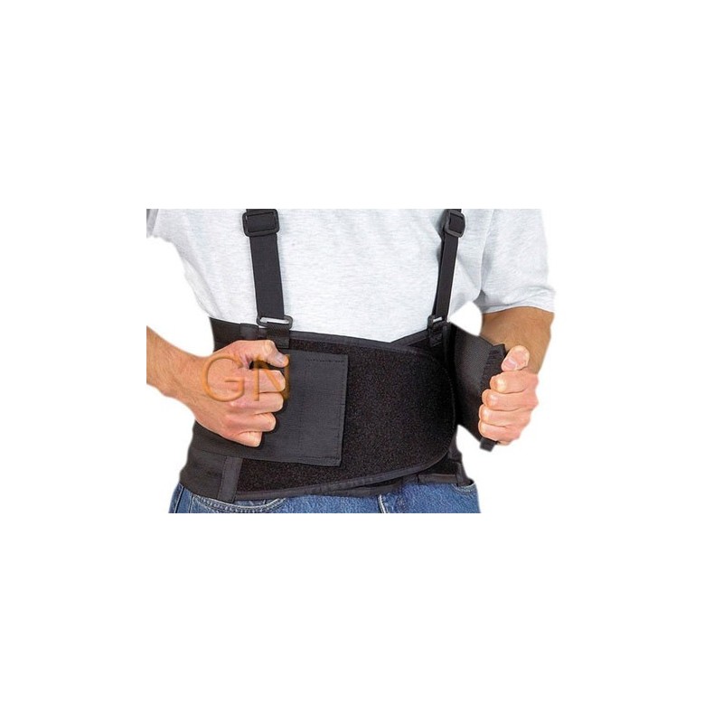 Faja lumbar con tirantes para trabajos pesados