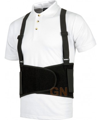 Faja lumbar con tirantes para trabajos pesados