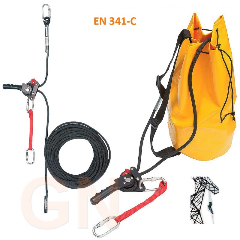 Kit descensor para evacuación y rescate