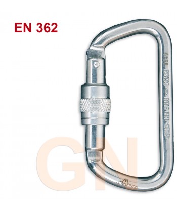 Mosquetón de acero inoxidable cierre rosca (Screw-Lock)