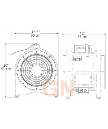 Ramfan UB30 ventilador-extractor de aire, potente, compacto y ligero