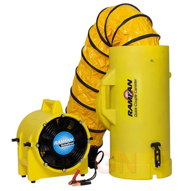 Ramfan UB20-12V ventilador-extractor de aire, potente, compacto y ligero alimentado por baterías