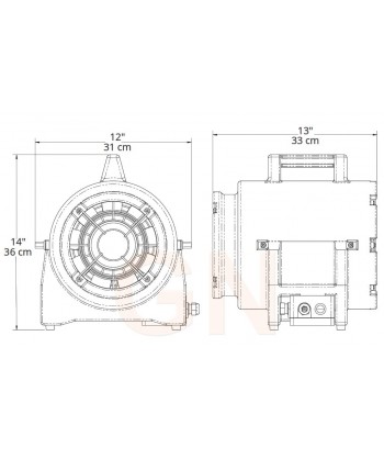 Ramfan UB20 ventilador-extractor de aire, potente, compacto y ligero con maleta para tubo helicoidal