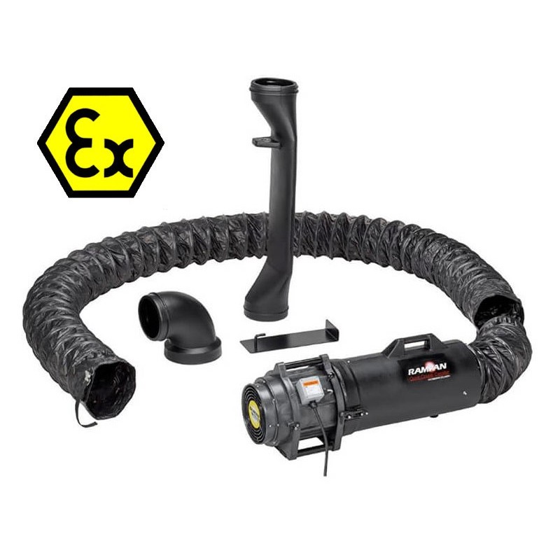 Extractor UB20 ATEX con maleta de tubo helicoidal y dispositivos MED