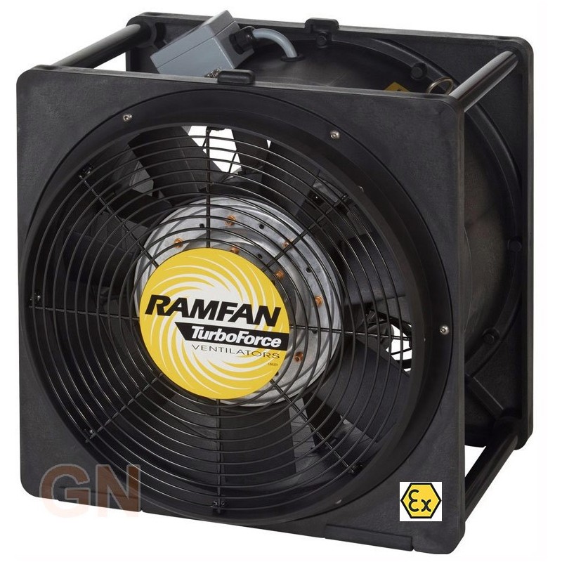 Extractor/ventilador ATEX de gran potencia con una potencia de hasta 7.580 m³