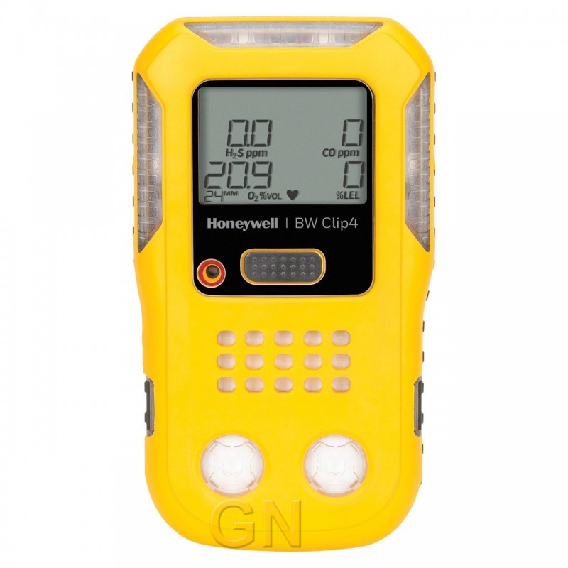 Detector multigás BWClip4 de Honeywell para CO, O2, H2S y Gases LEL