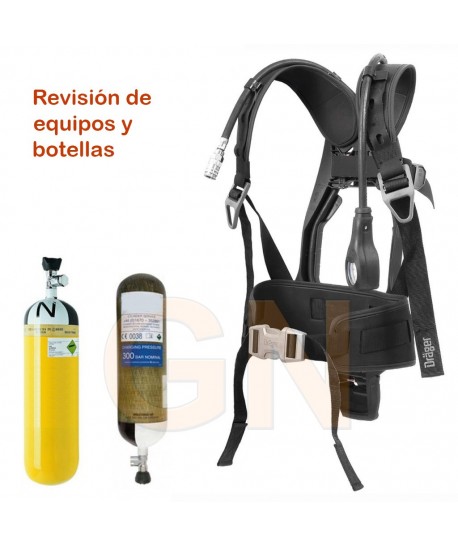Revisiones de equipos autónomos y de escape y retimbrado y carga de botellas