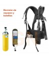 Revisiones de equipos autónomos y de escape y retimbrado y carga de botellas