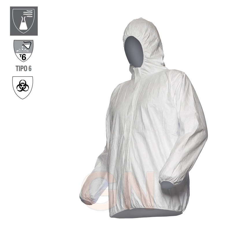 Chaqueta tyvek con capucha tipo 4 (pb) B