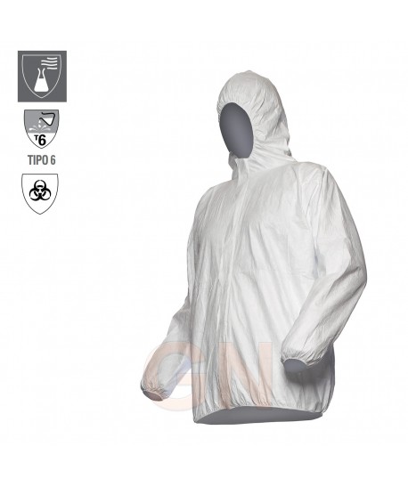 Chaqueta tyvek con capucha tipo 4 (pb) B
