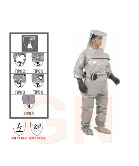 Escafandra ventilada GasGuard T2 -Tipo 2B, 3B, 4B, 5 y 6-