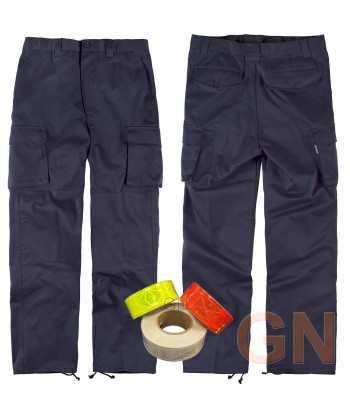 Pantalón con refuerzos y cintas reflectantes