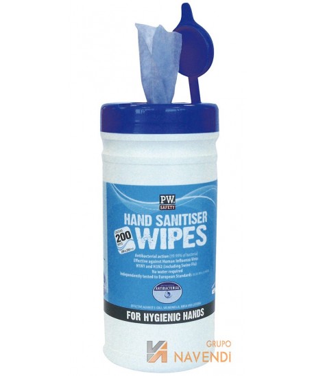 Toallitas sanitarias bactericidas y viricidas para manos COVID-19