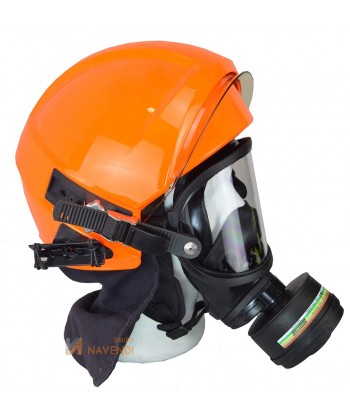 Máscara de presión negativa para filtros EN148 con enganches a casco de bombero