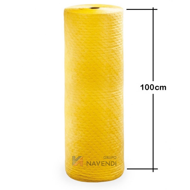 Rollo ancho de hojas gruesas para absorción de derrames químicos