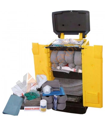 Kit universal para contención y absorción de derrames -100 litros-
