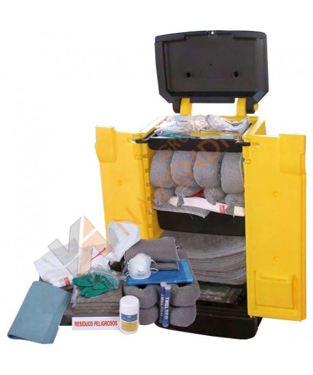 Kit universal para contención y absorción de derrames -100 litros-