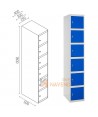 Taquillas metálica de seis puertas de 50 x 180 cm cada módulo
