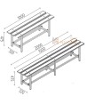 Bancos de madera para vestuario