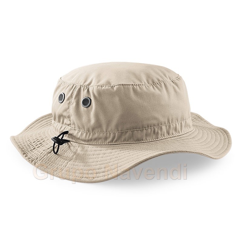 Gorro de ala ancha con protección rayos UPF50+ color beige
