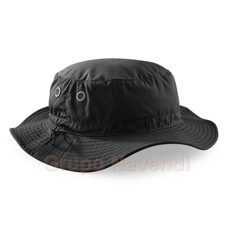 Gorro de ala ancha con protección rayos UPF50+ color negro
