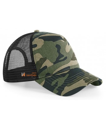 Gorra de rejilla y camuflaje con cierre por corchetes para adulto