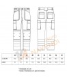 Pantalón de trabajo bicolor multibolsillos con cintas reflectantes