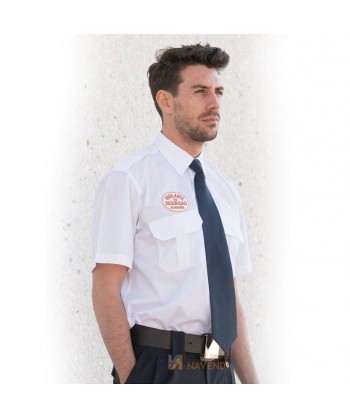 Camisa uniforme de uniforme manga corta color blanco