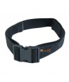 Cinturón de nylon negro con hebilla de PVC de doble anclaje. 5 cm de ancho