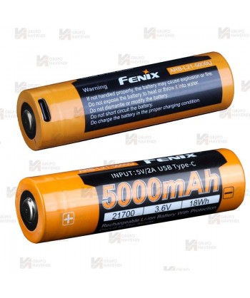 Batería de Li-Ion Fénix 3,6V y 5000 mAh con micro-USB de carga