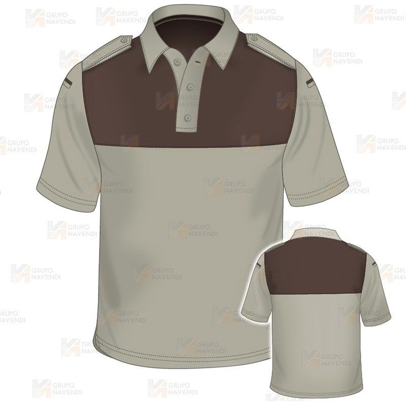 Polo transpirable y antibacteriano de manga corta para vigilante de seguridad