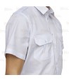Camisa uniforme de uniforme manga corta color blanco