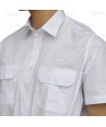 Camisa uniforme de uniforme manga corta color blanco