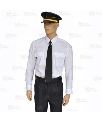 Camisa de uniforme manga larga color blanco