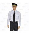 Camisa de uniforme manga larga color blanco