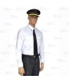 Camisa de uniforme manga larga color blanco