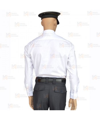 Camisa de uniforme manga larga color blanco
