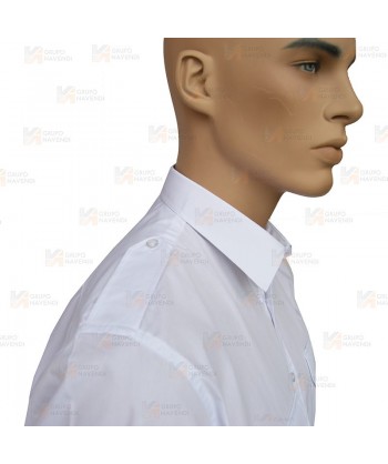 Camisa de uniforme manga larga color blanco