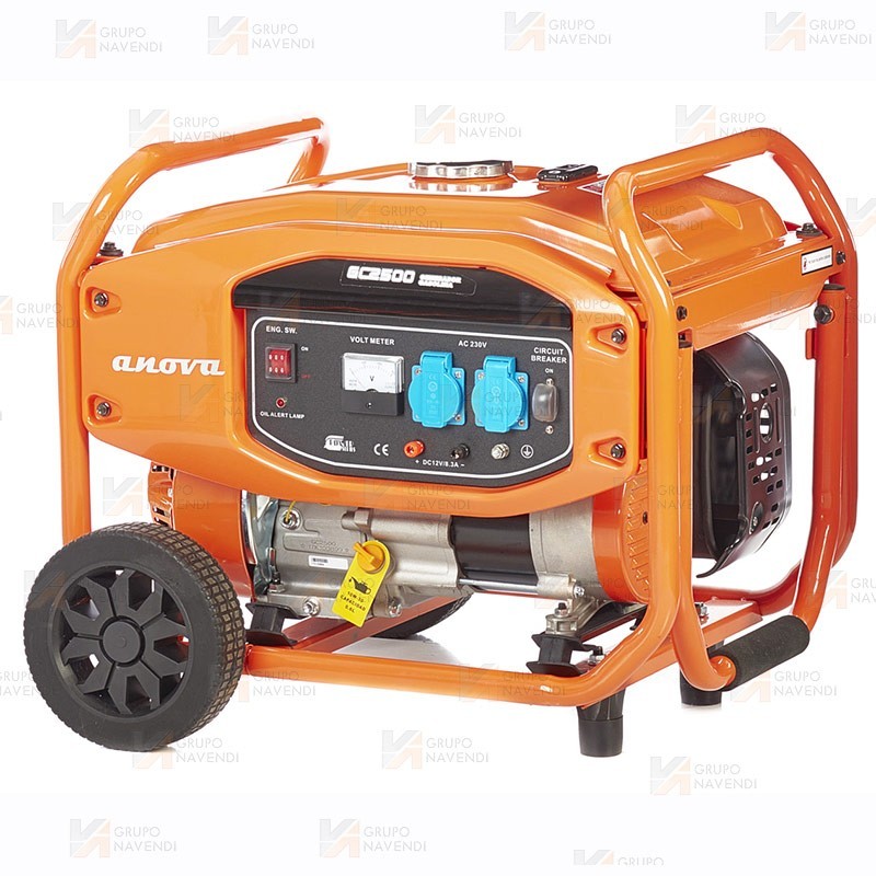 Generador eléctrico con motor a gasolina de 4 tiempos y 5.500W de potencia