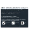 Generador eléctrico con motor a gasolina de 4 tiempos y 2.500W de potencia