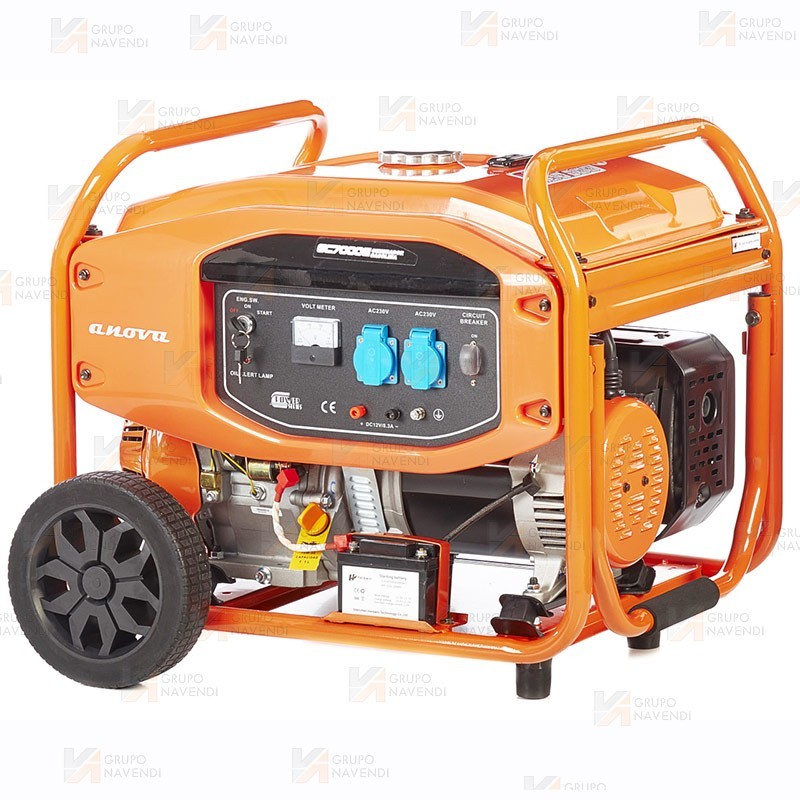 Generador eléctrico con motor a gasolina de 4 tiempos y 7.000W de potencia
