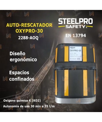 Equipo de respiración autónomo de circuito cerrado del tipo oxígeno químico para evacuación
