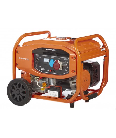 Generador trifásico con motor a gasolina de 4 tiempos y 7.000W de potencia con arranque Electrico y manual