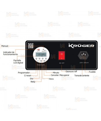 Generador profesional de ozono 20G para grandes superficies