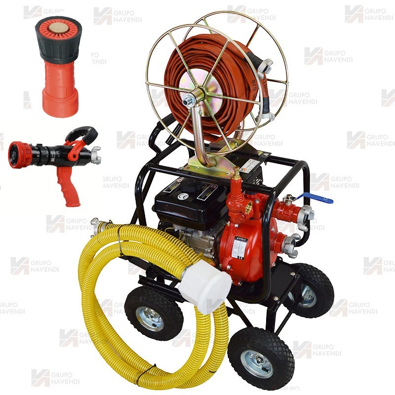 Kit extinción incendios de piscina con manguera de 45 m  Ø