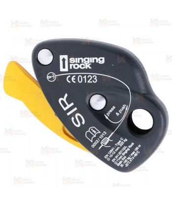 Descendedor Singing Rock Descender SIR con autobloqueo y sistema antipánico para cuerdas