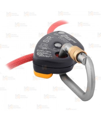 Descendedor Singing Rock Descender SIR con autobloqueo y sistema antipánico para cuerdas