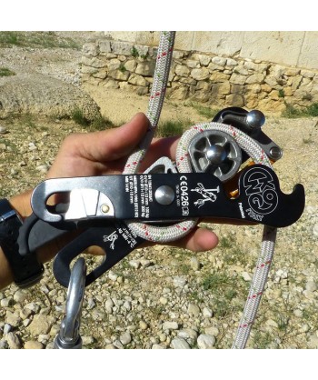Descendedor ascendedor Indy Evo Plus con autobloqueo y sistema antipánico para cuerdas