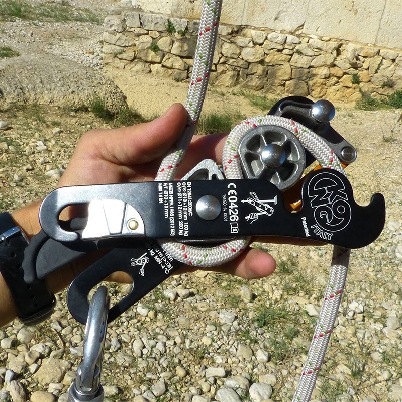 Descendedor ascendedor Indy Evo Plus con autobloqueo y sistema antipánico para cuerdas